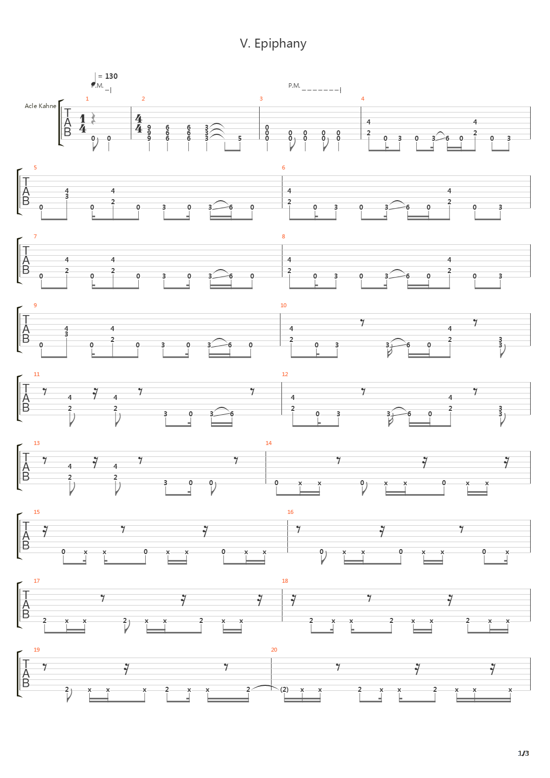 Concealing Fate Part 5 - Epiphany吉他谱