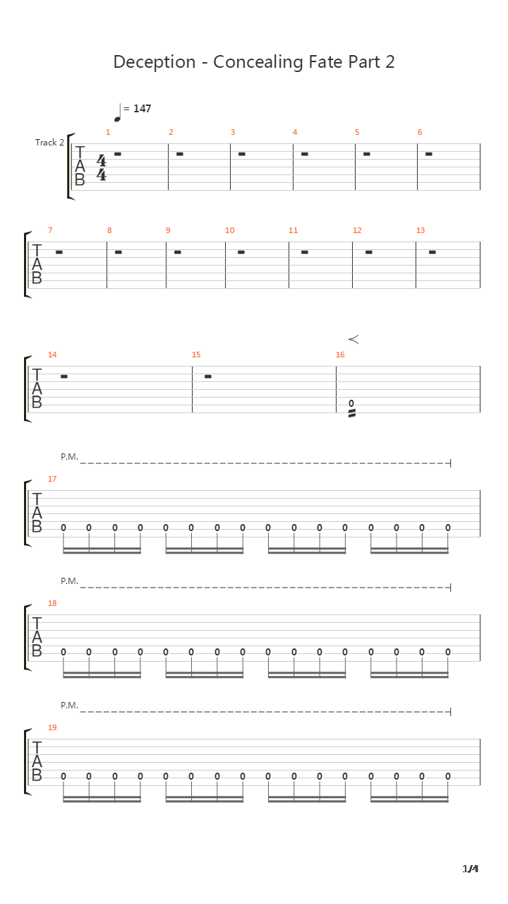 Deception Concealing Fate Part 2吉他谱