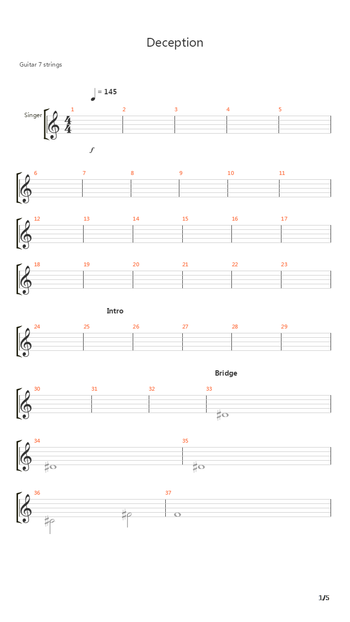 Deception Concealing Fate Part 2吉他谱