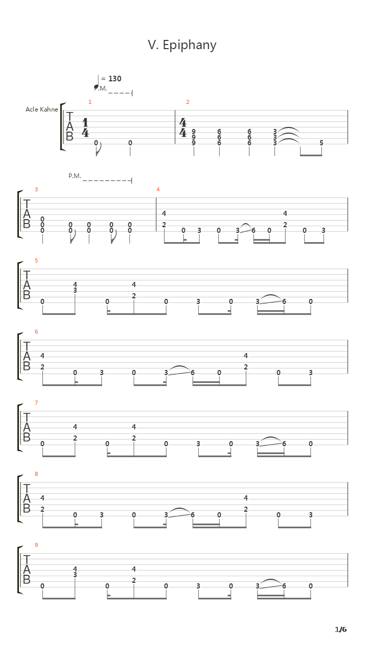 Epiphany吉他谱