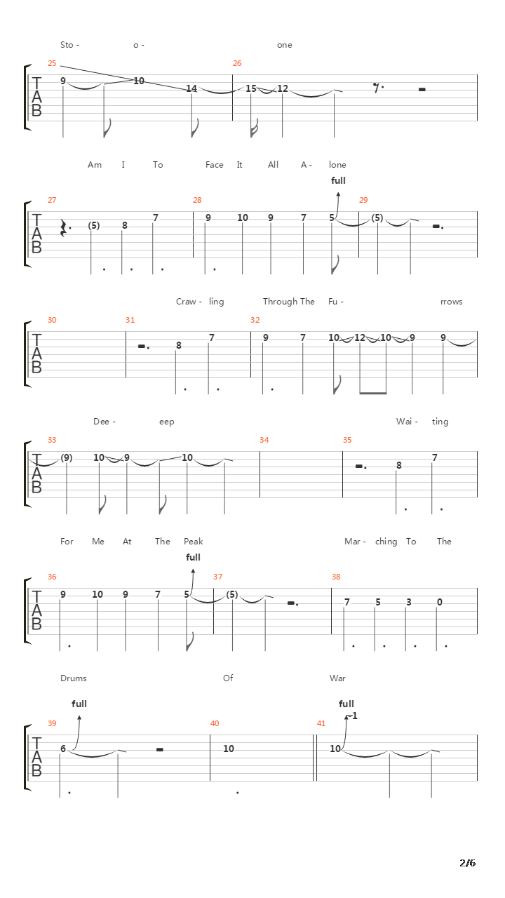 Palingenesis吉他谱