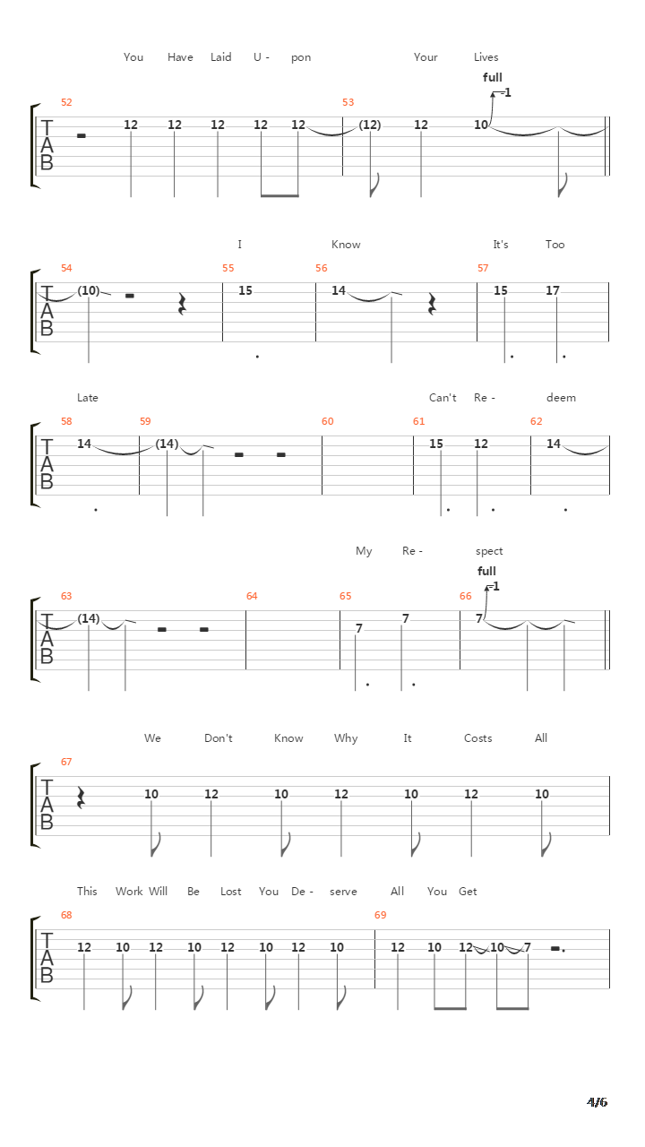 Palingenesis吉他谱