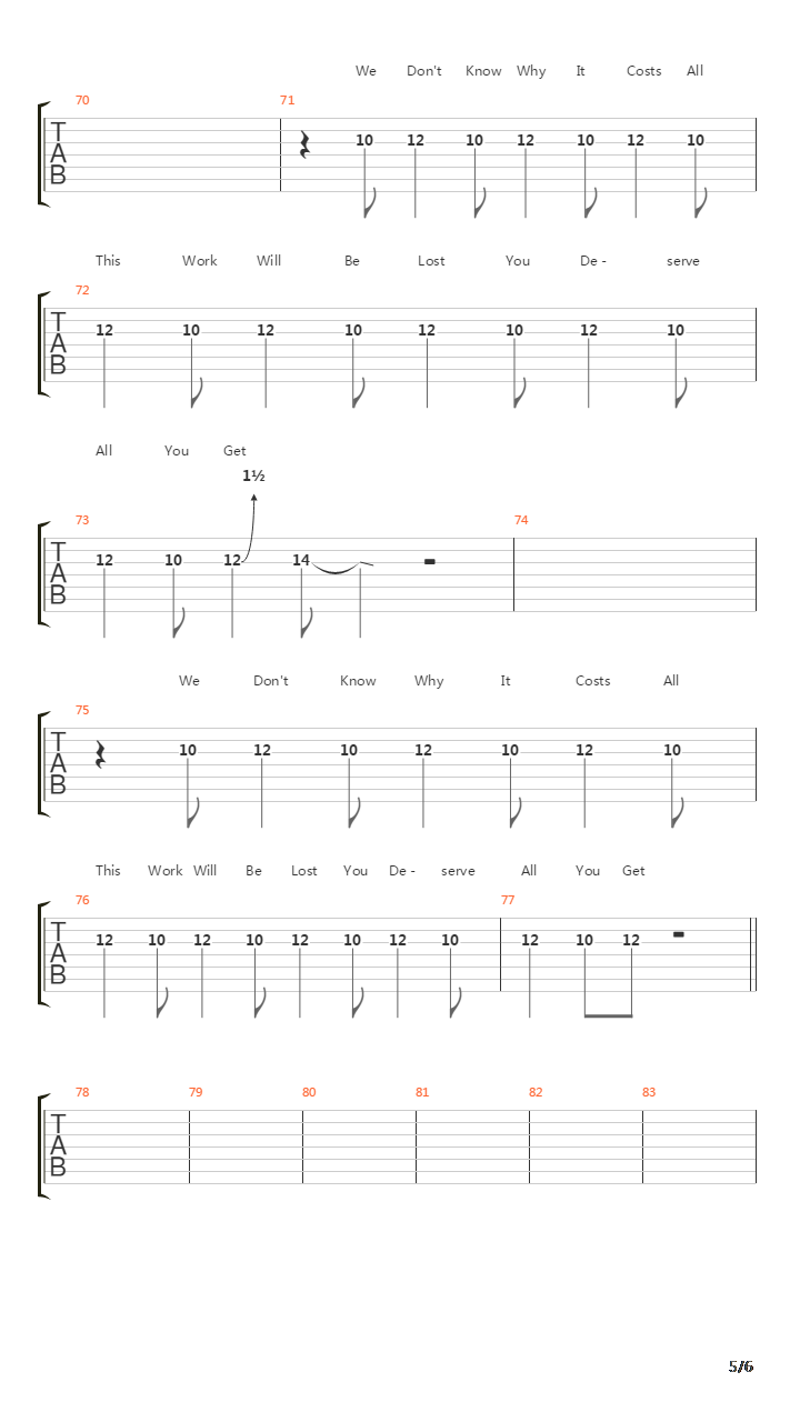 Palingenesis吉他谱