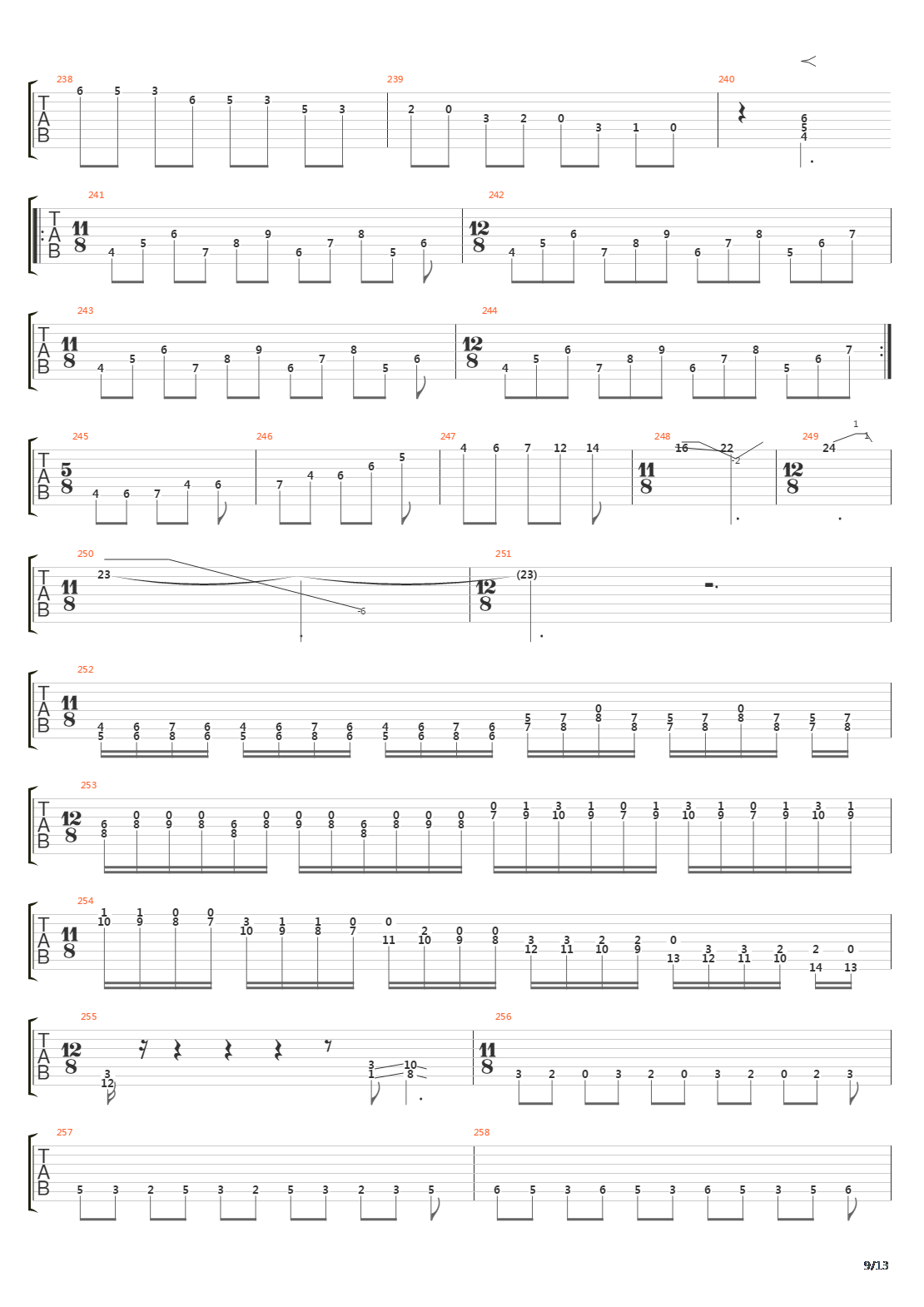 The End吉他谱