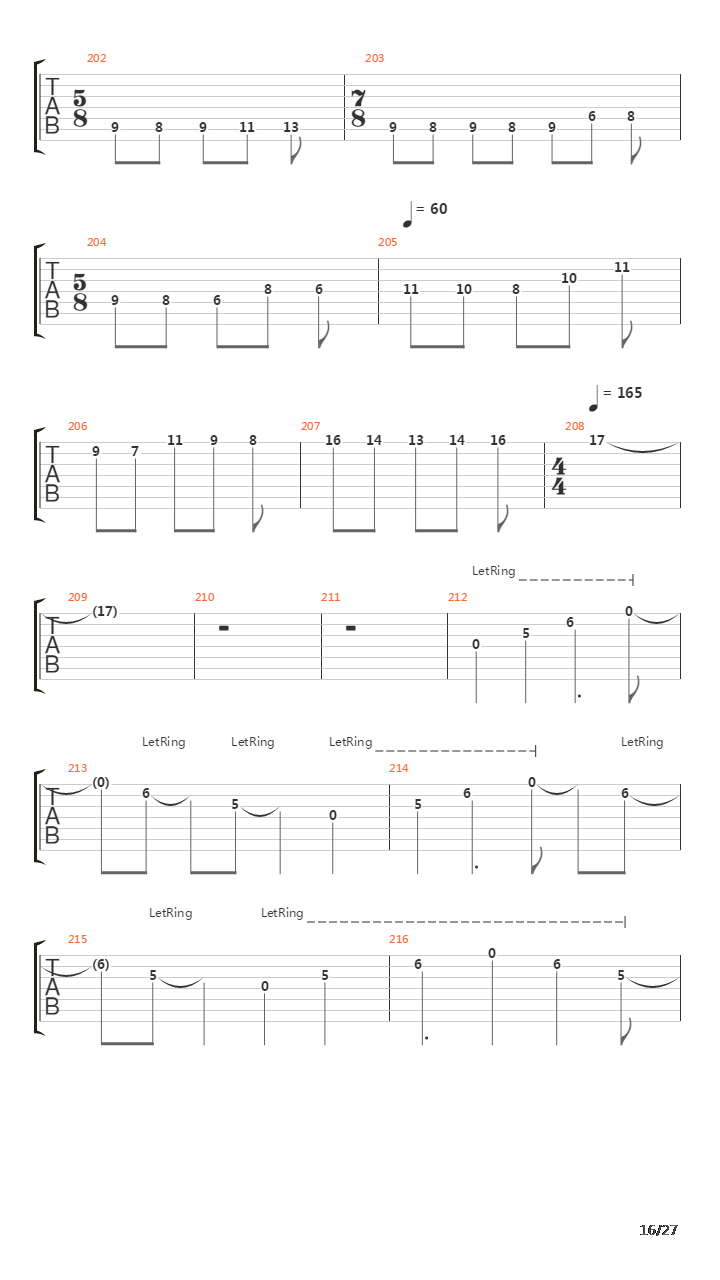 The End吉他谱