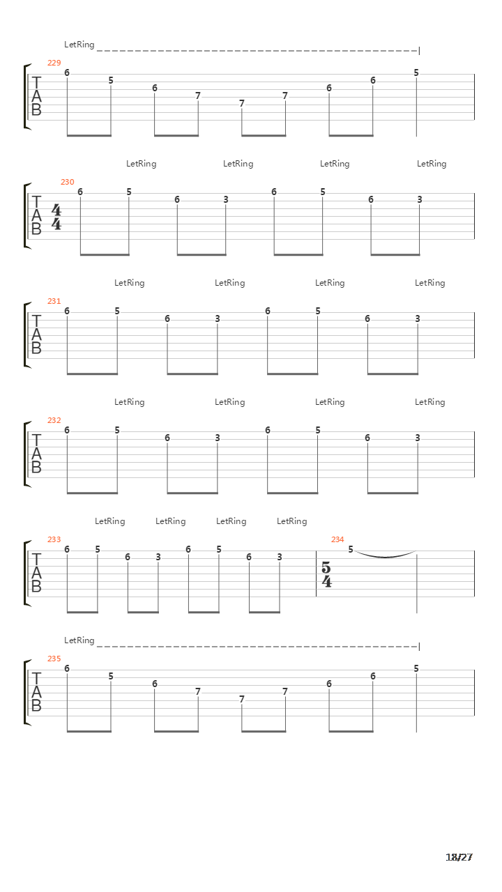 The End吉他谱