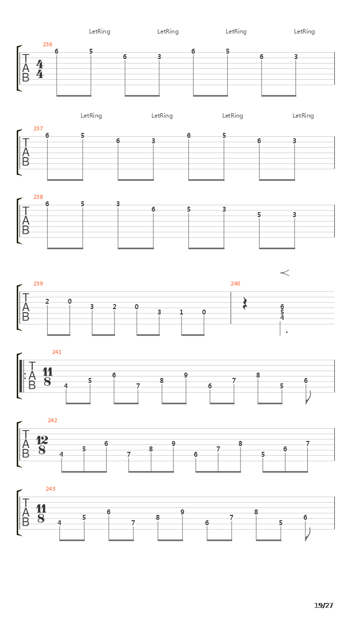 The End吉他谱