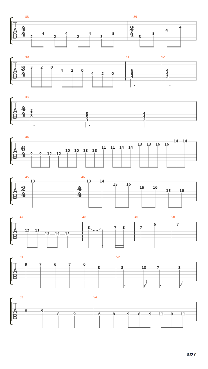 The End吉他谱