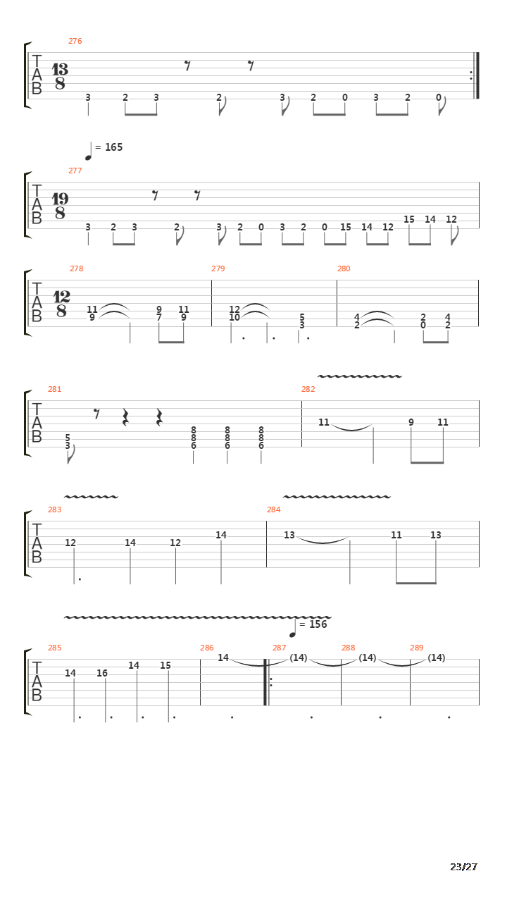 The End吉他谱
