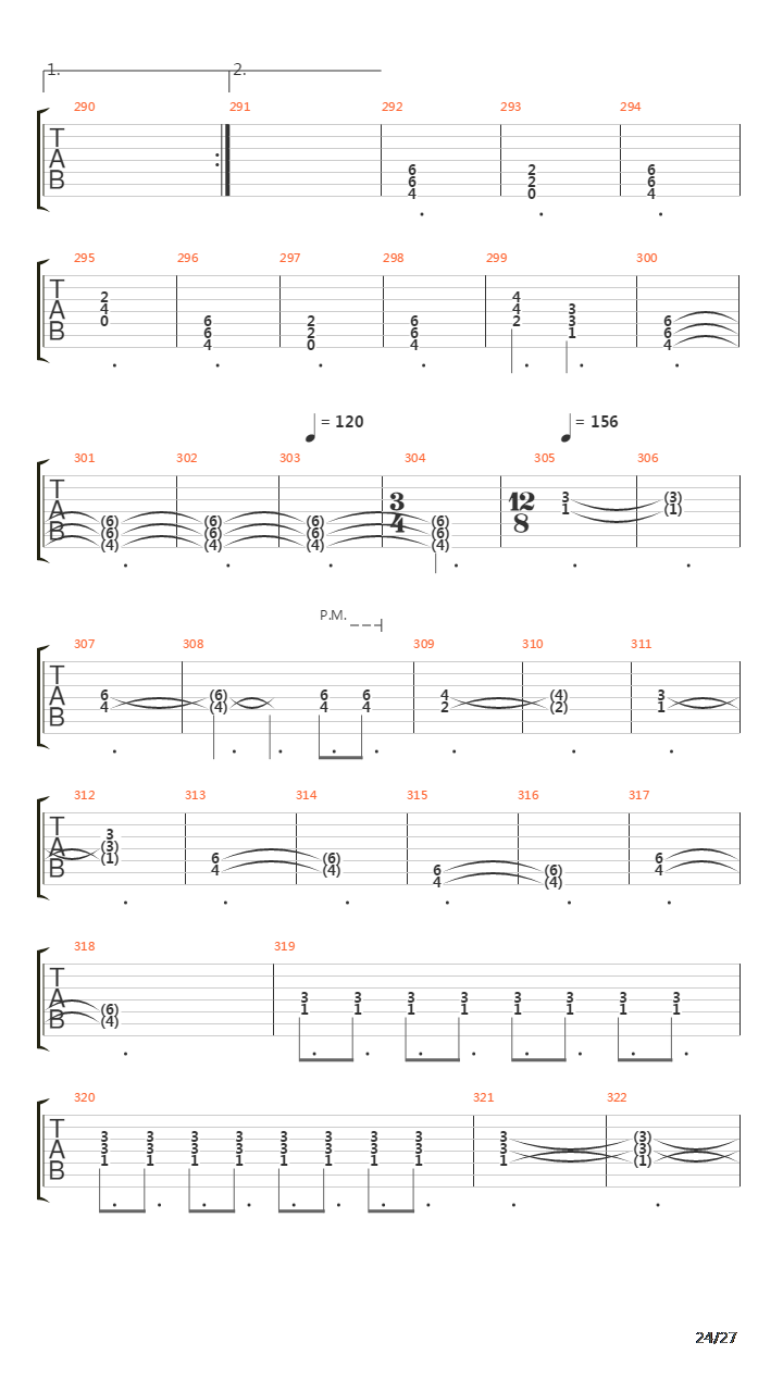 The End吉他谱