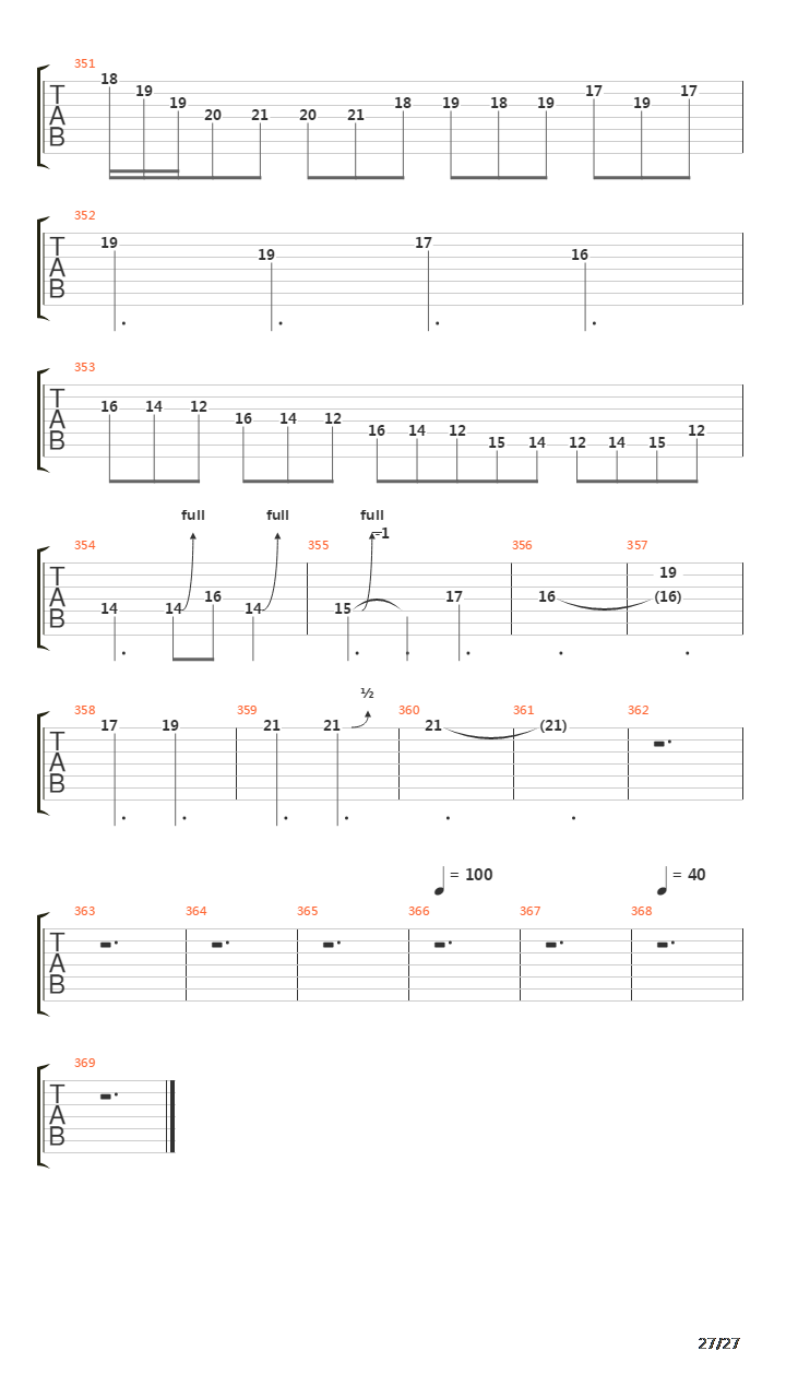 The End吉他谱
