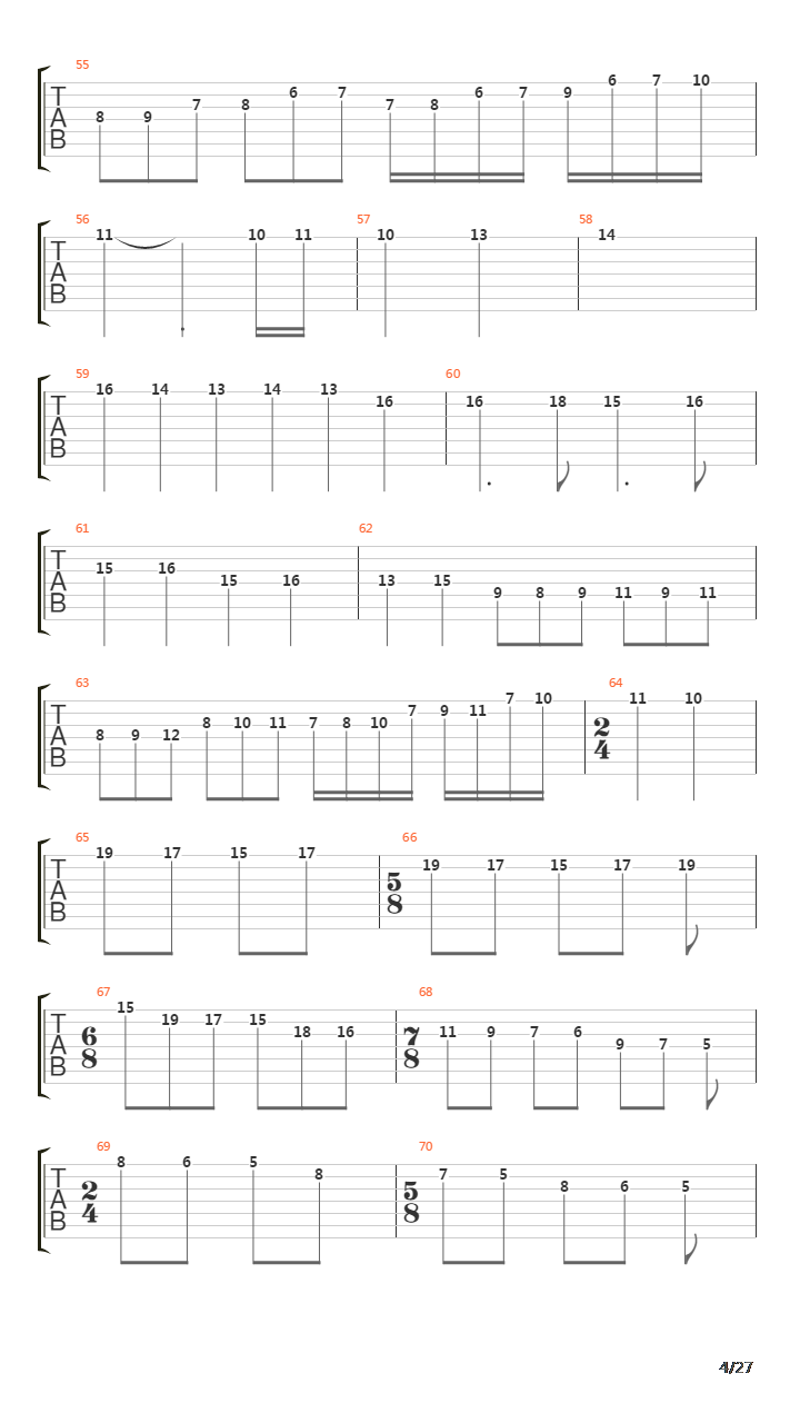 The End吉他谱