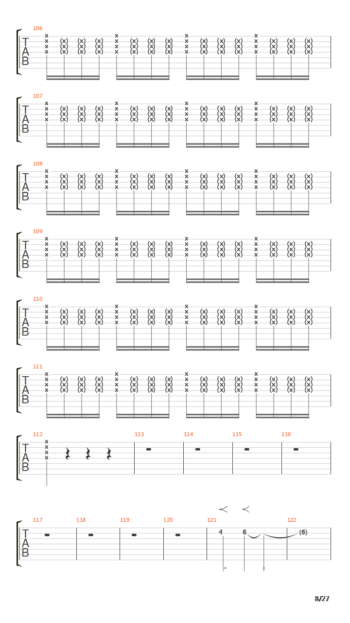 The End吉他谱