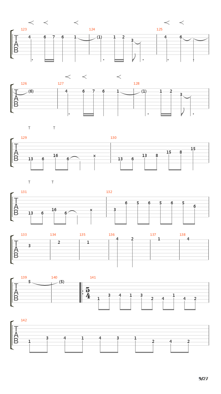 The End吉他谱