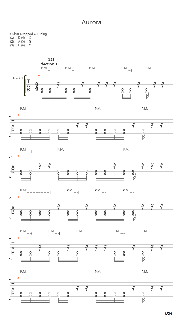 Aurora吉他谱
