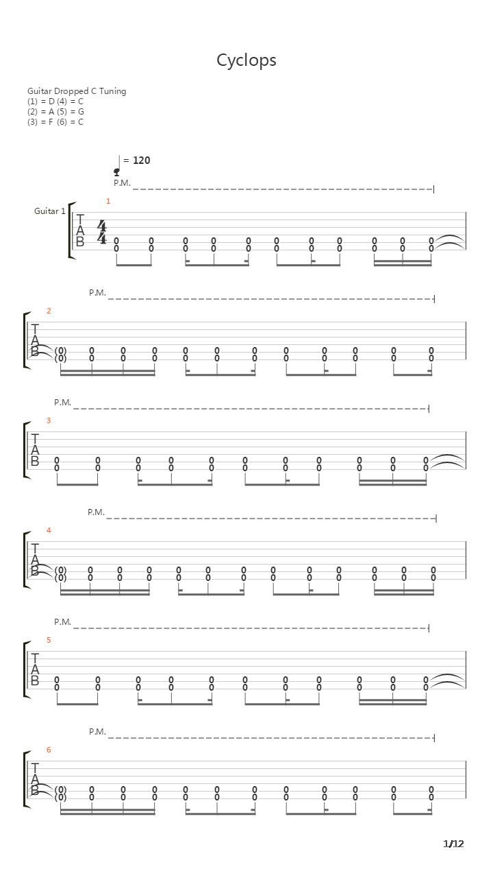 Cyclops吉他谱