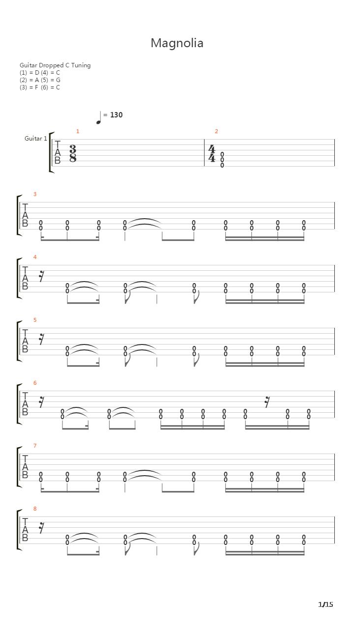 Magnolia吉他谱