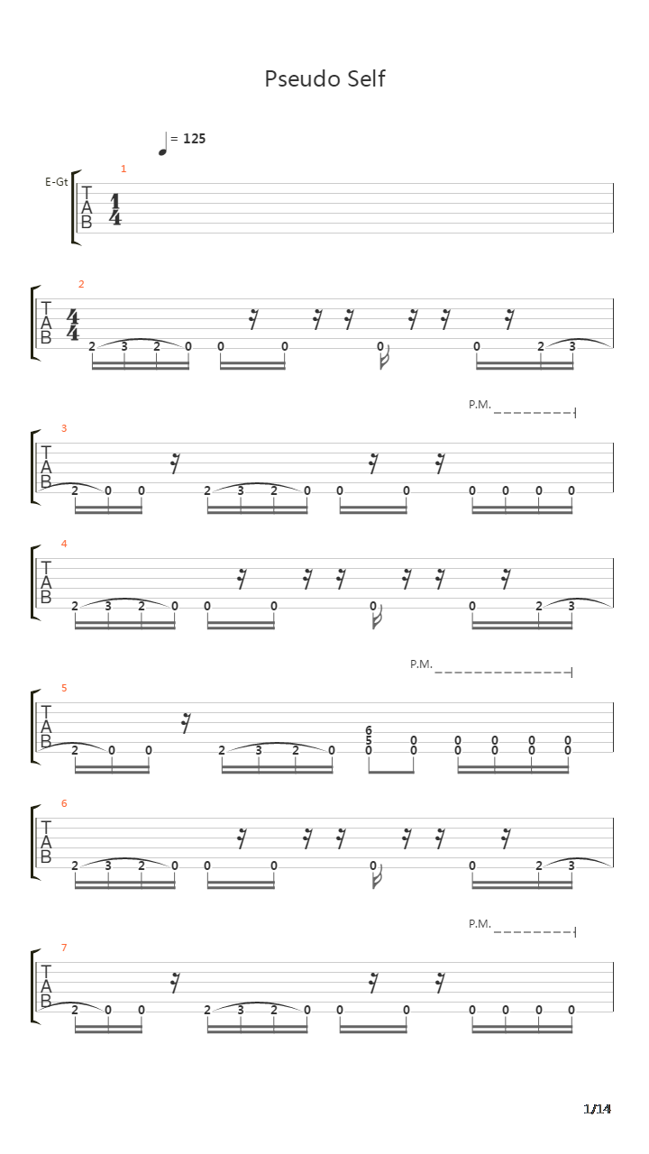 Pseudo Self吉他谱