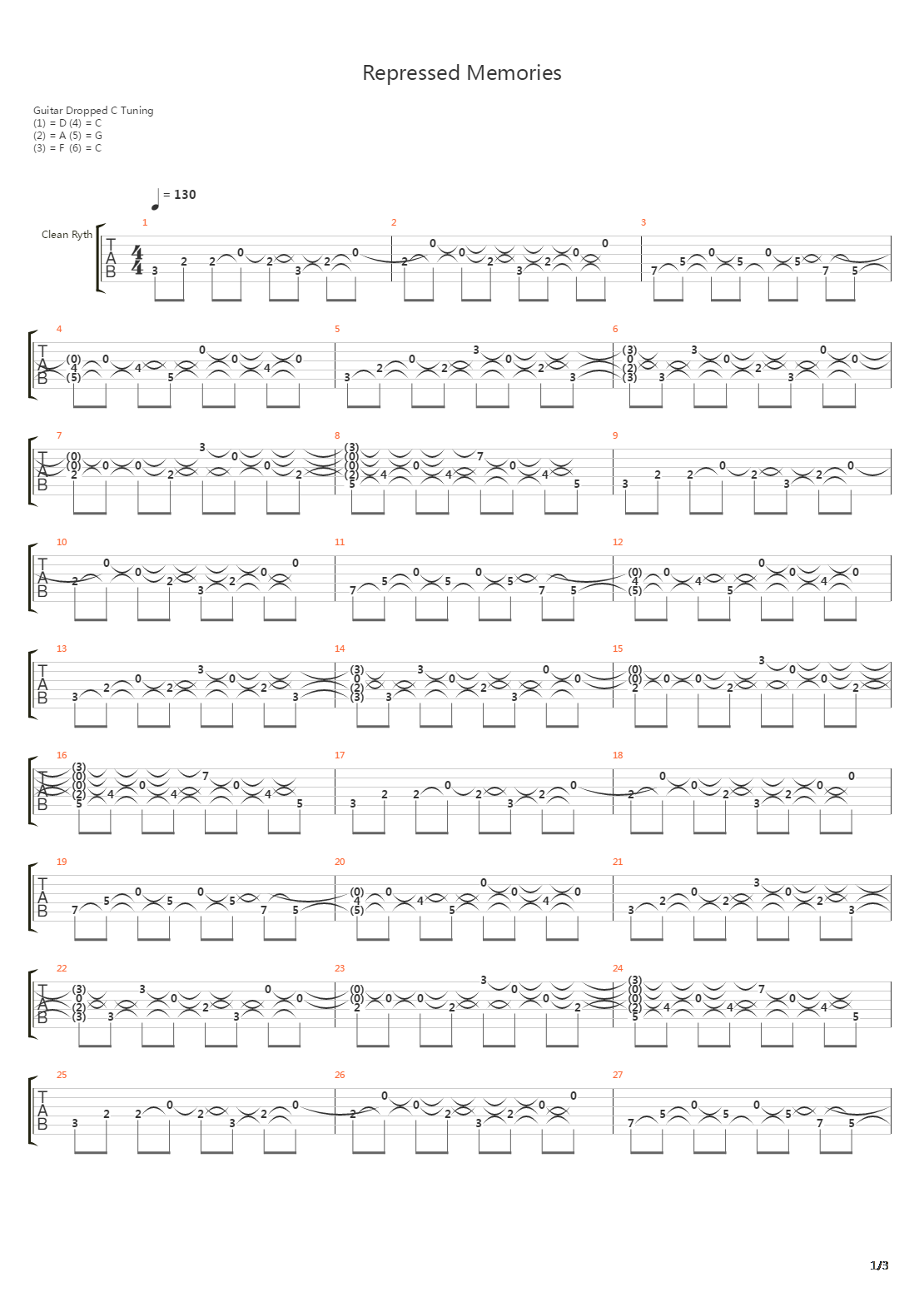 Repressed Memories吉他谱