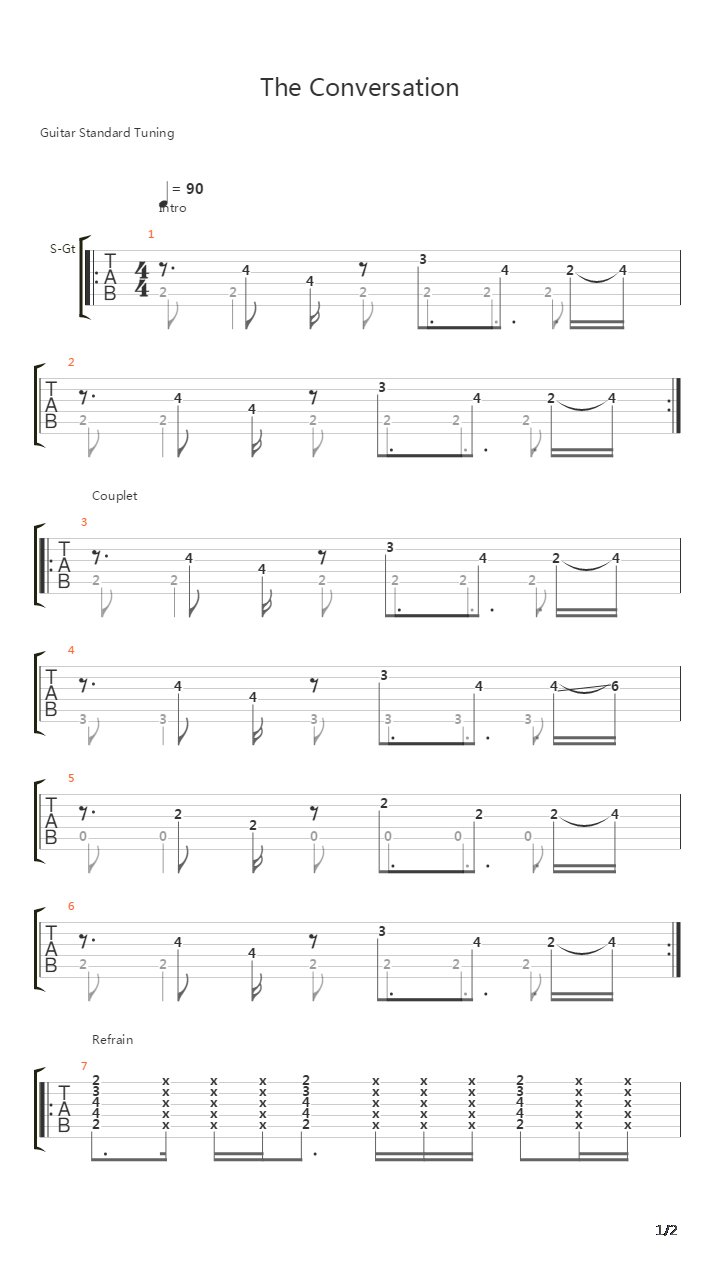 The Conversation吉他谱