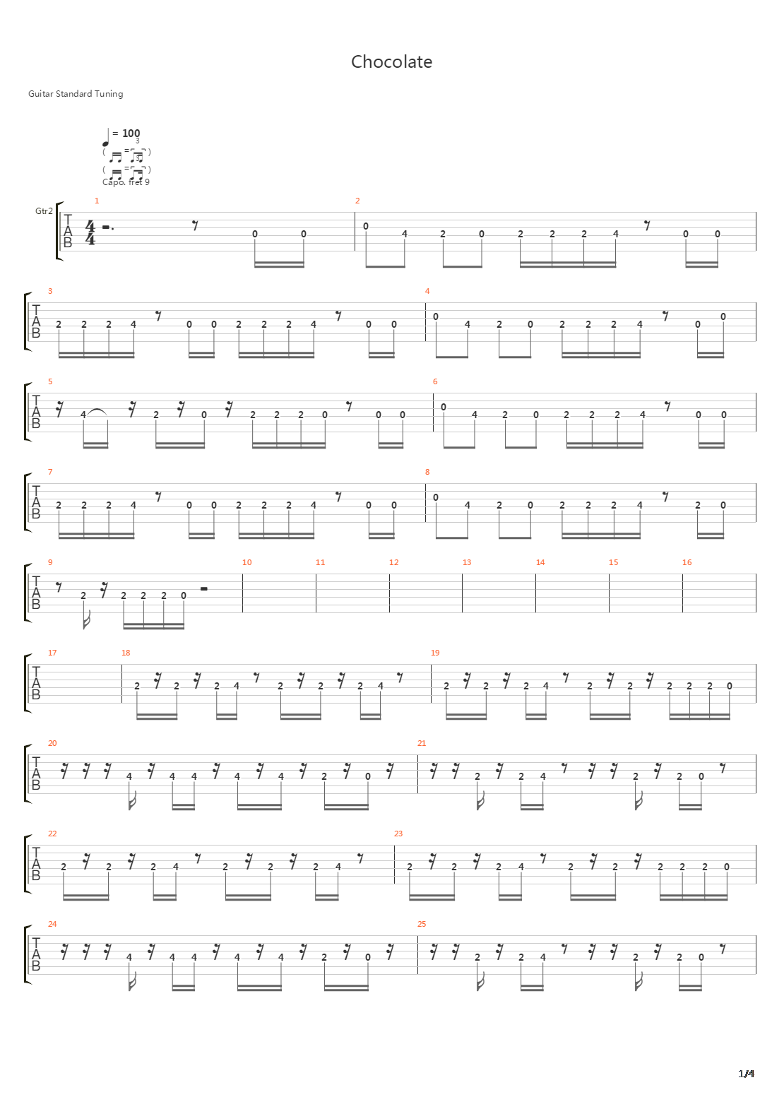 Chocolate吉他谱