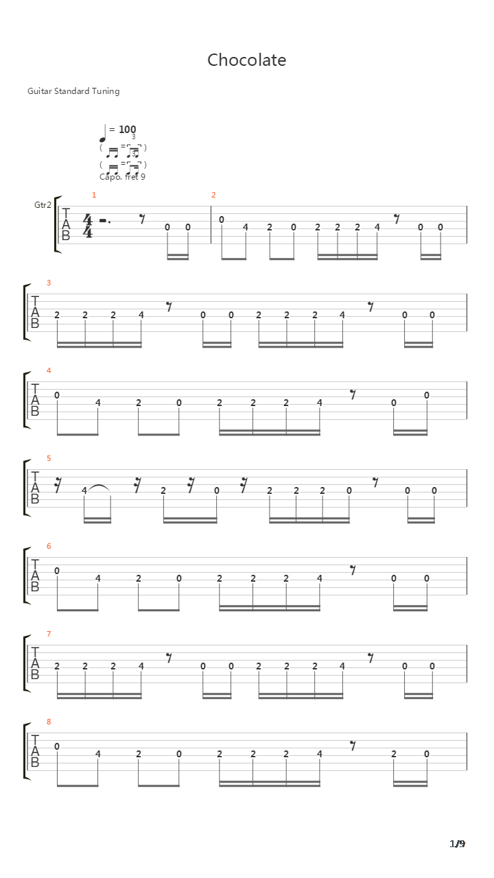 Chocolate吉他谱