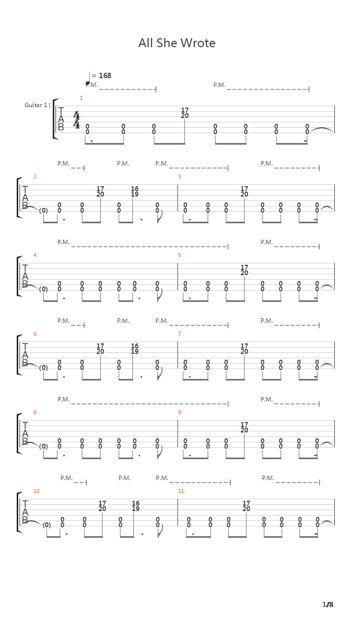 All She Wrote吉他谱
