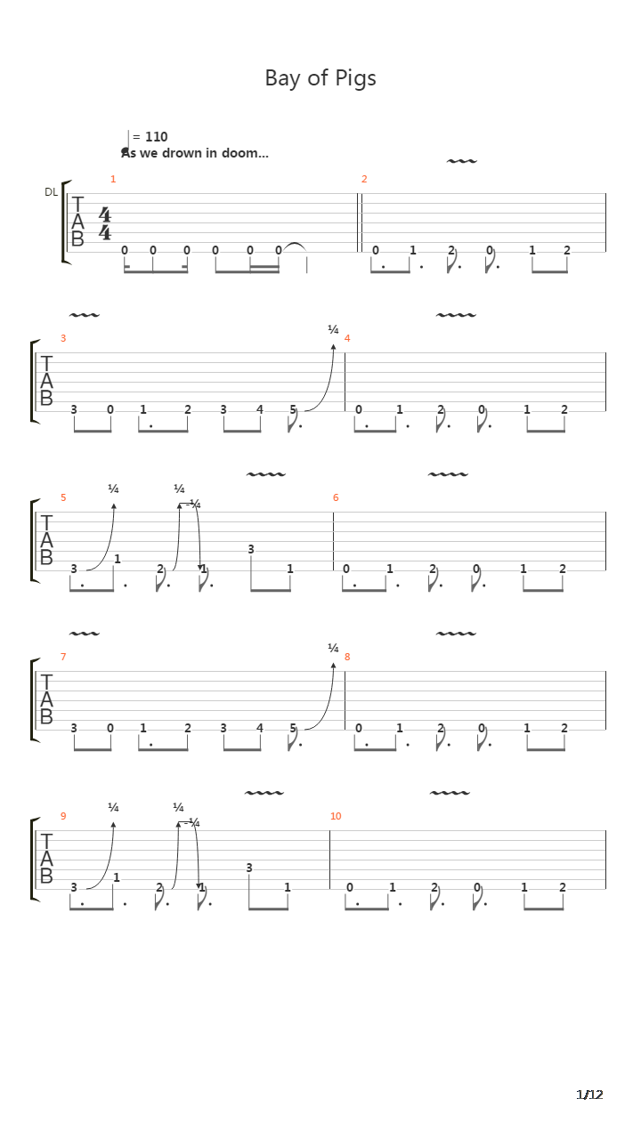 Bay Of Pigs吉他谱