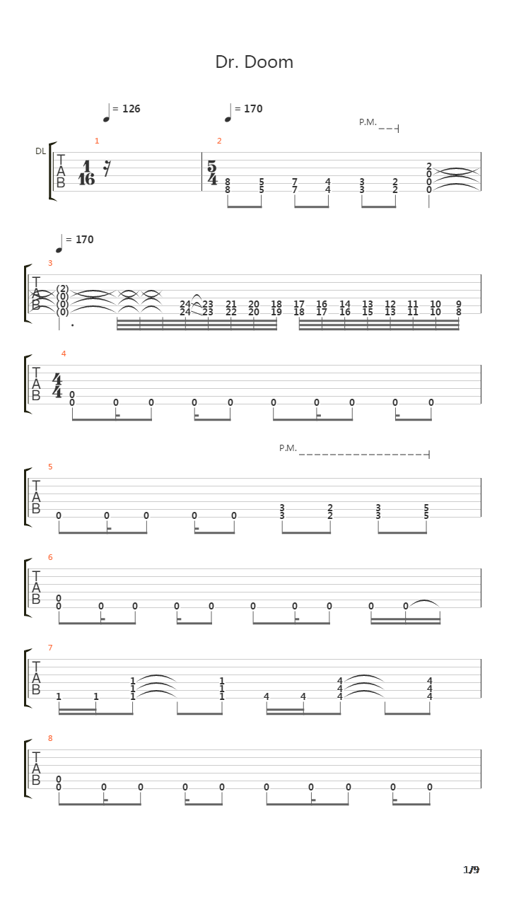 Dr Doom吉他谱
