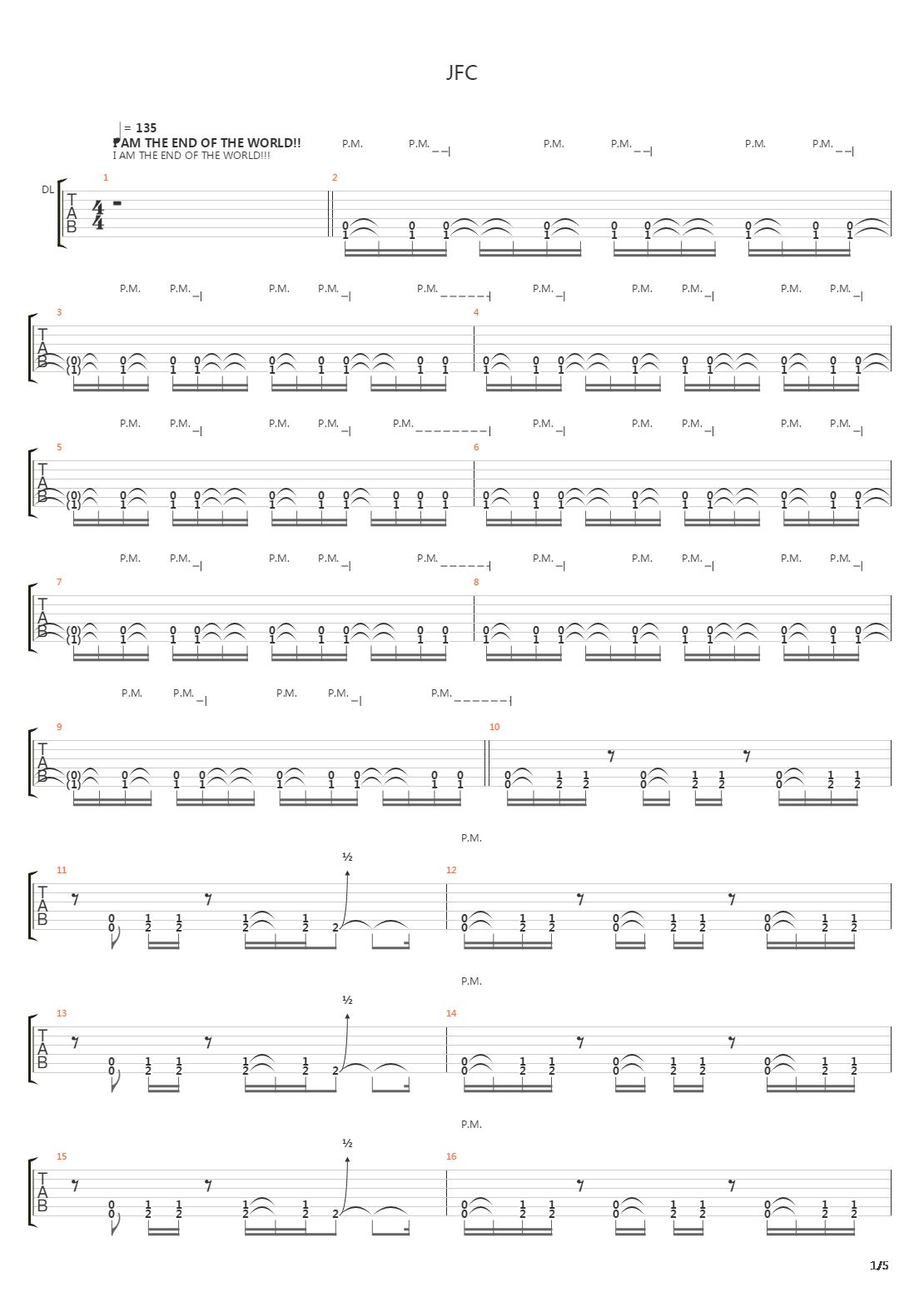 Jfc吉他谱