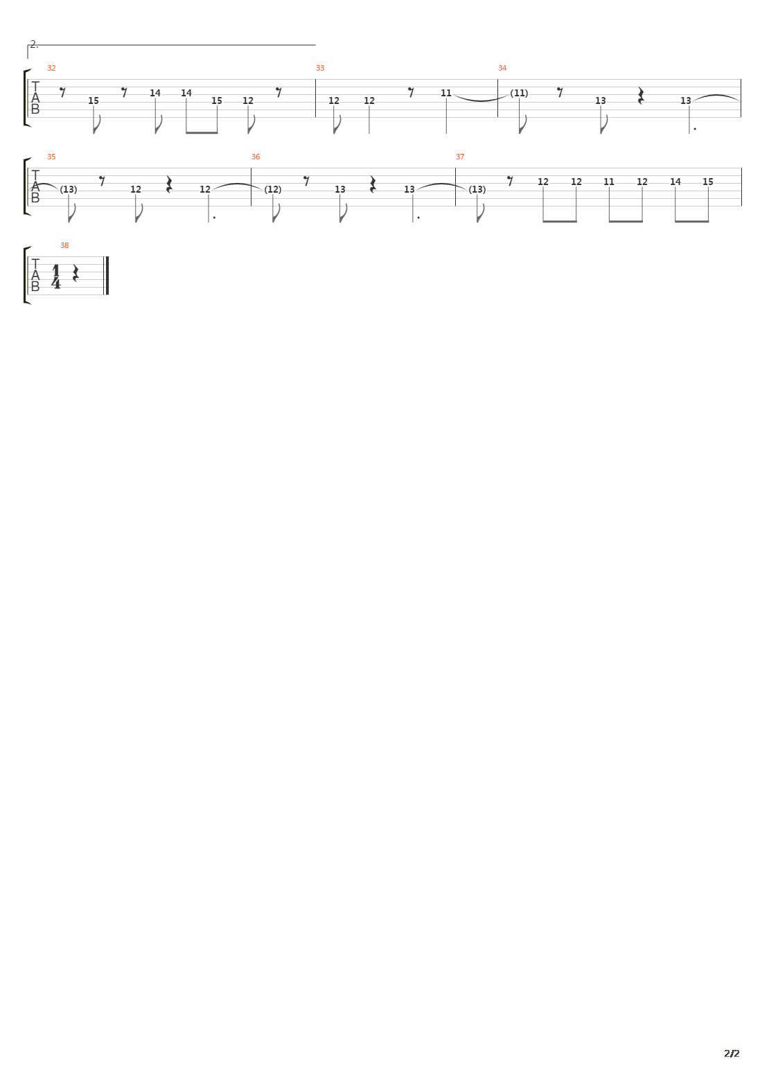 Double Dragon 2 - Stage 2吉他谱