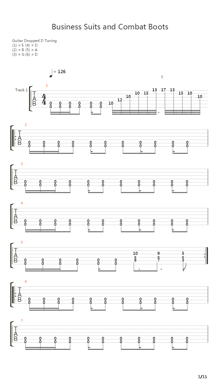 Business Suits And Combat Boots吉他谱