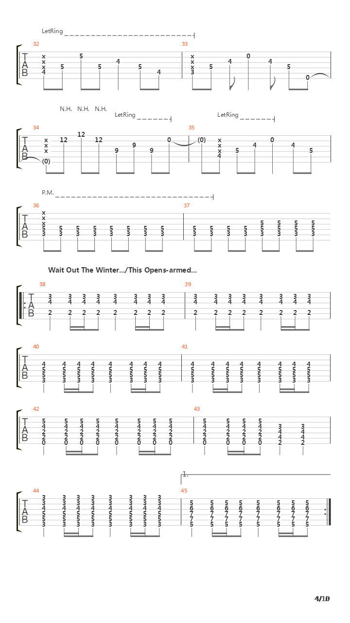 Waiting Out The Winter吉他谱