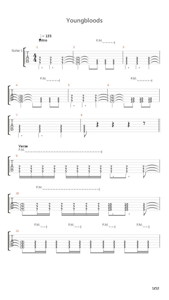 Youngbloods吉他谱
