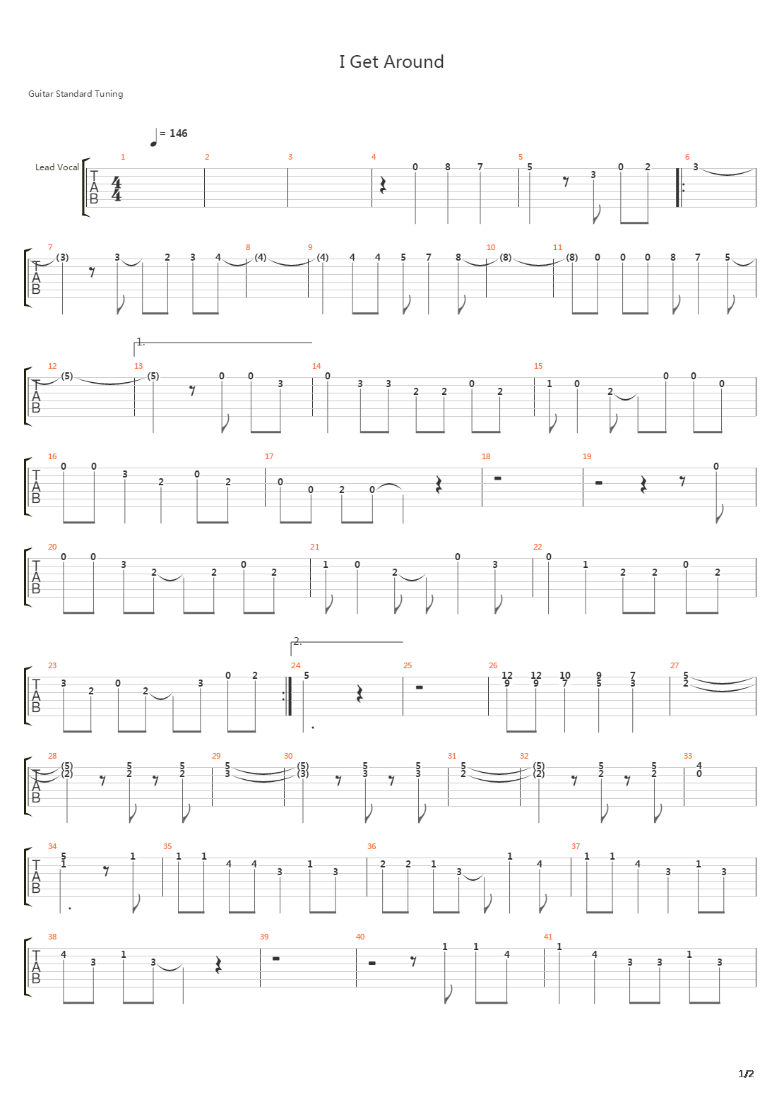 I Get Around吉他谱