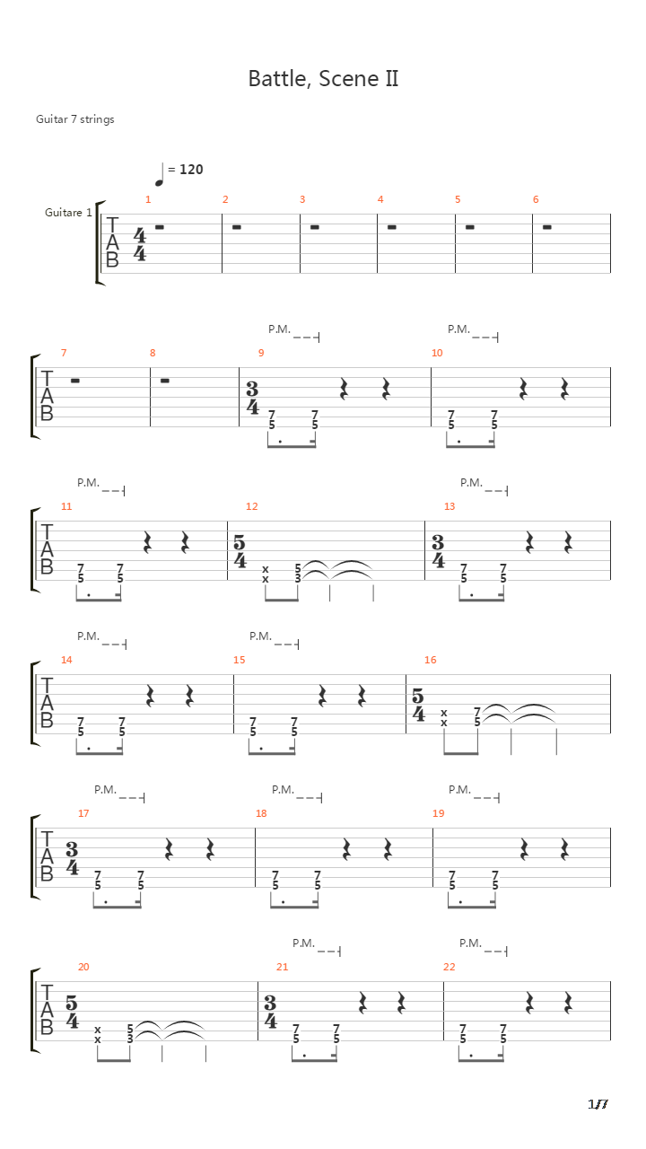 Battle Scene Ii吉他谱