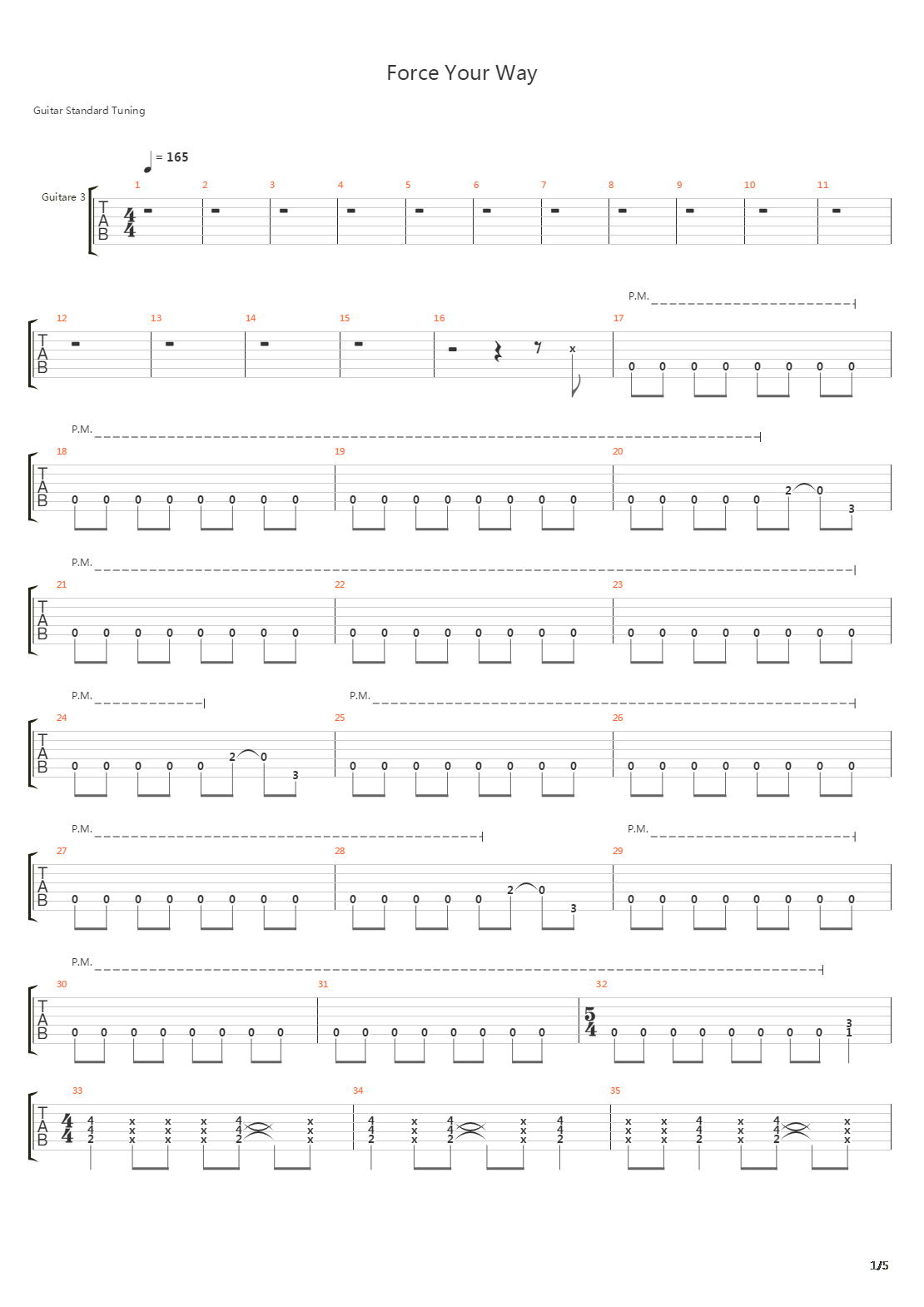 Force Your Way吉他谱