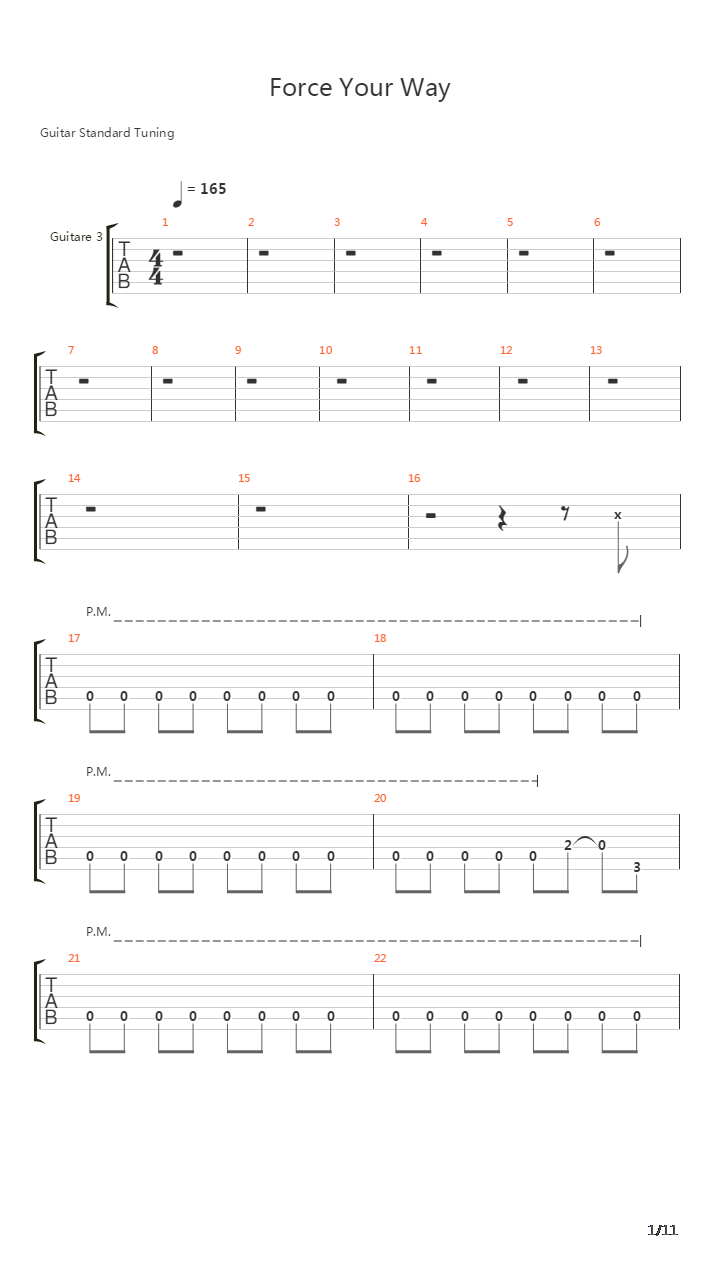 Force Your Way吉他谱