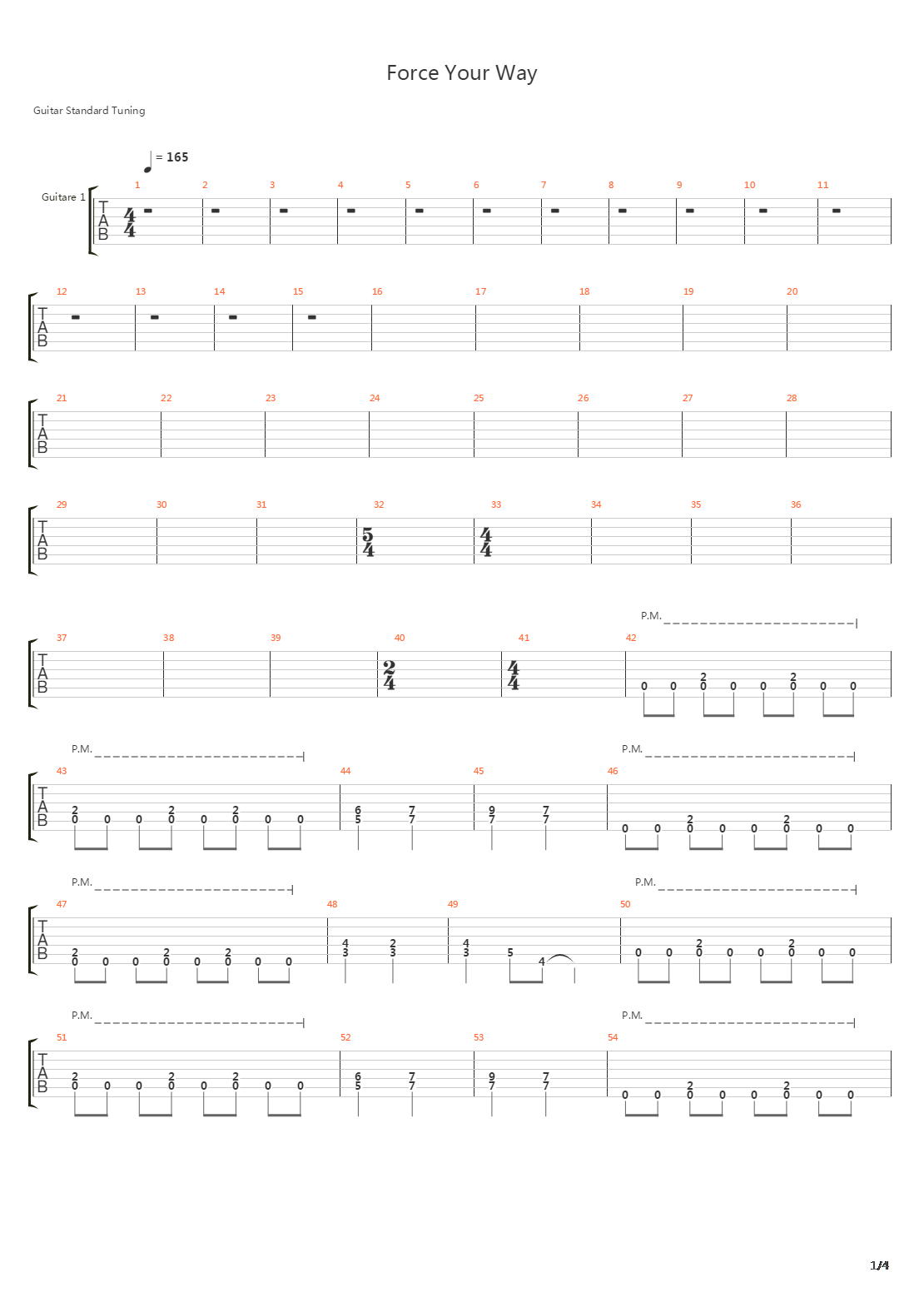 Force Your Way吉他谱