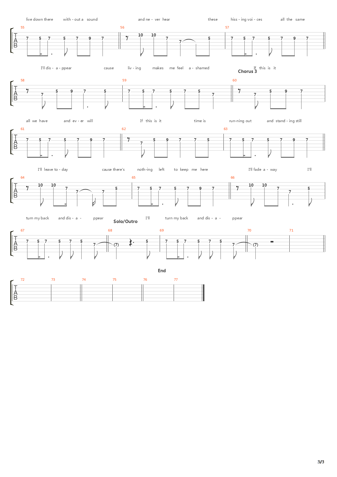Above And Below吉他谱