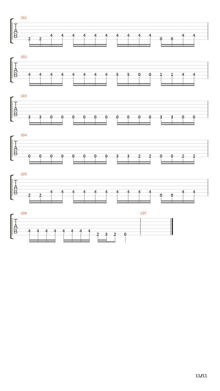 Shroud Of The End吉他谱