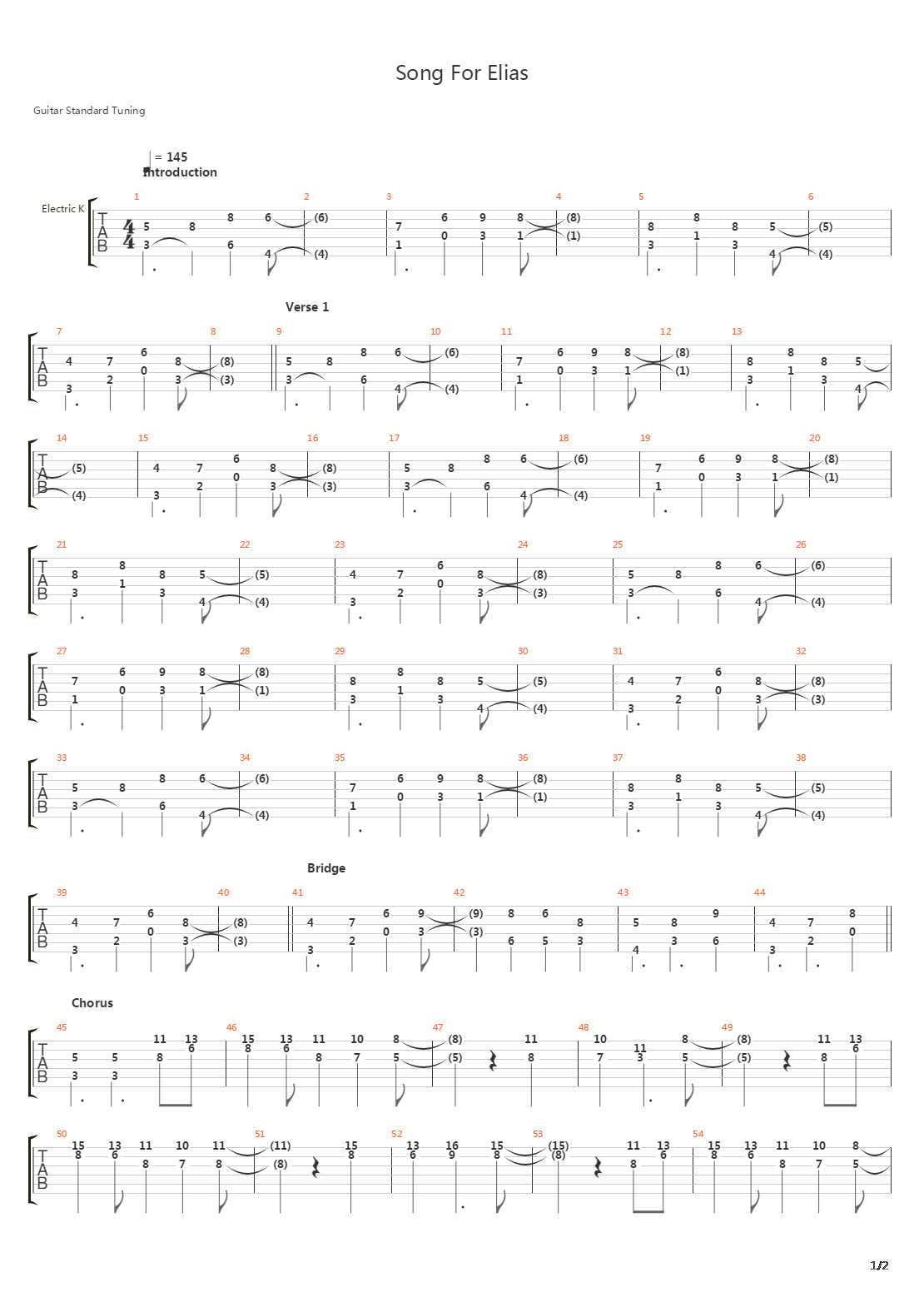 Song For Elias吉他谱