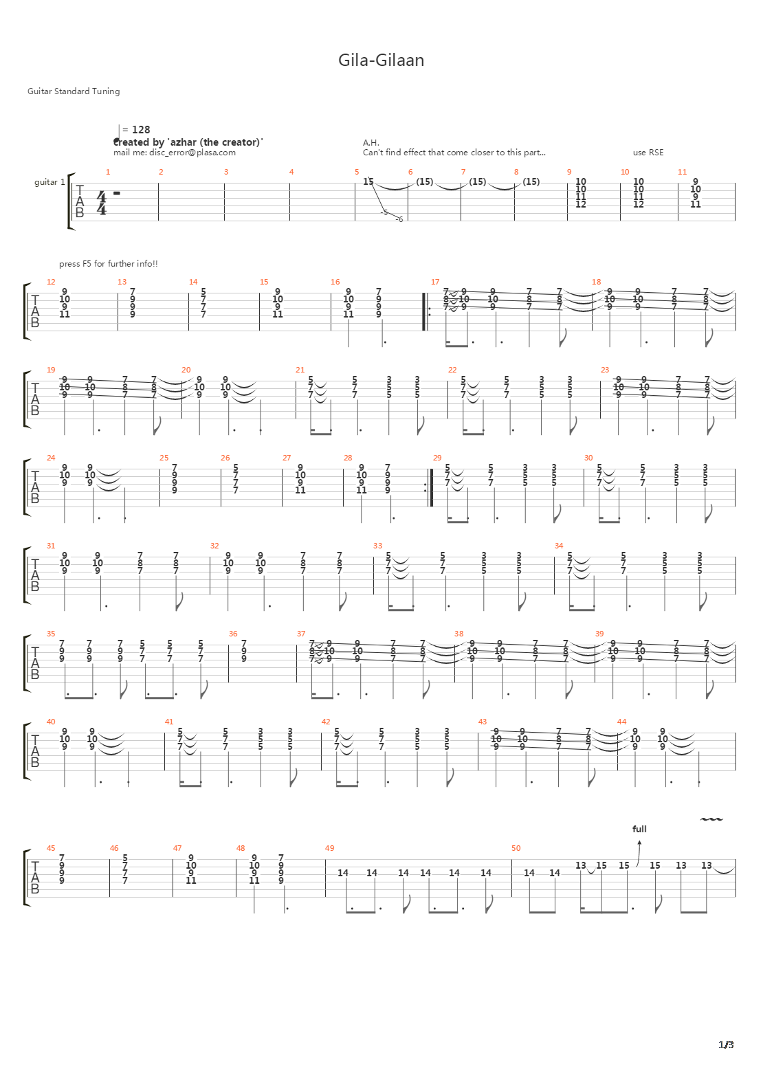 Gila Gilaan吉他谱