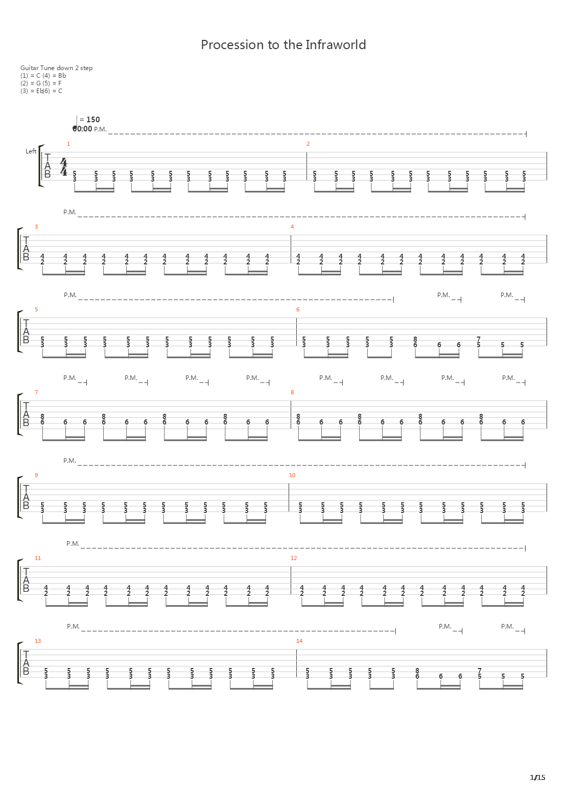 Procession To The Infraworld吉他谱