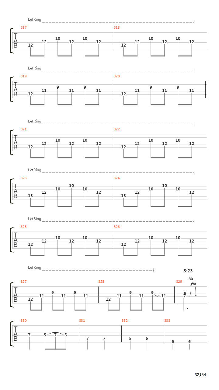 Procession To The Infraworld吉他谱
