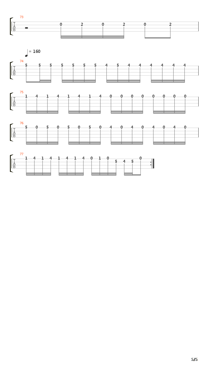 Subsequent Final吉他谱