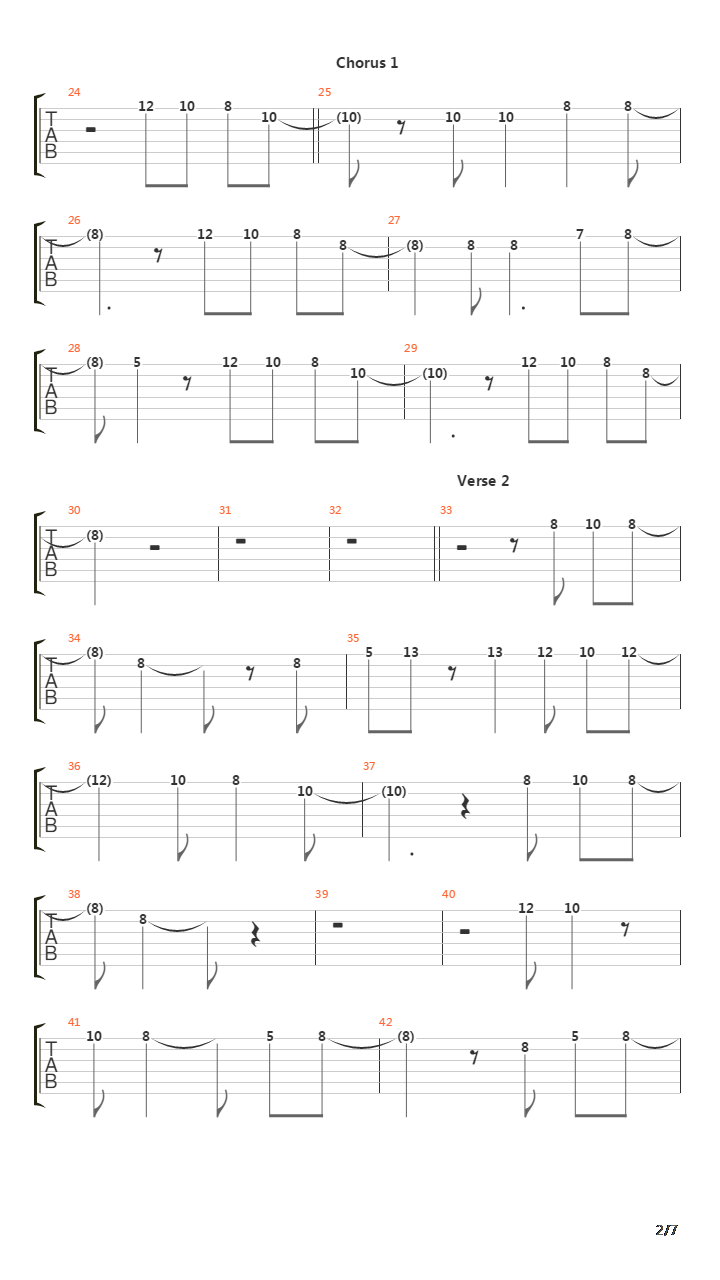 74-75吉他谱