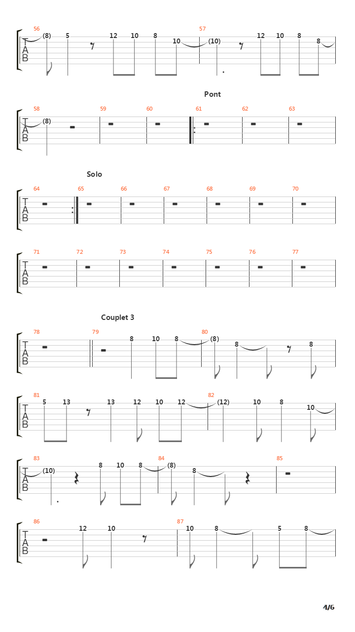 74-75吉他谱