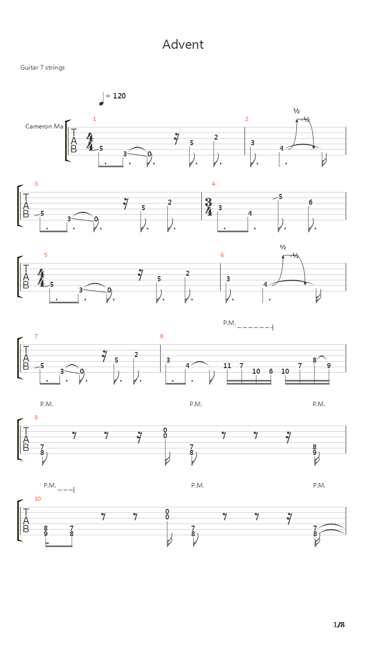 Advent吉他谱