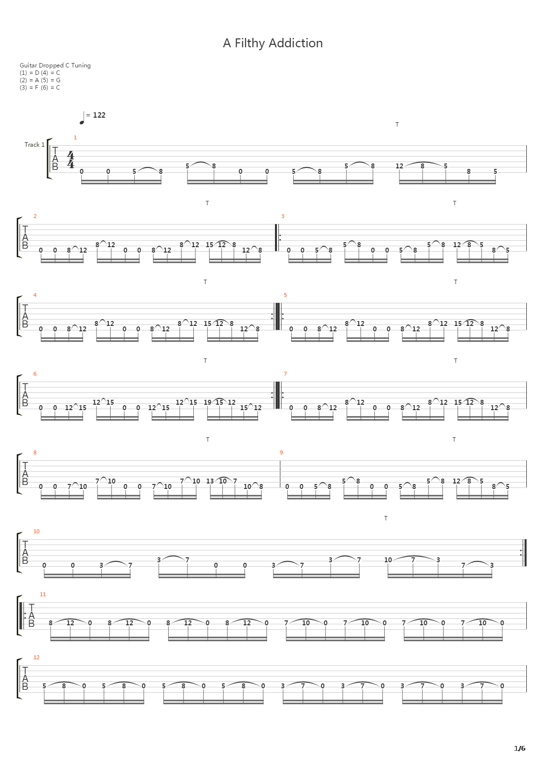 A Filthy Addiction吉他谱